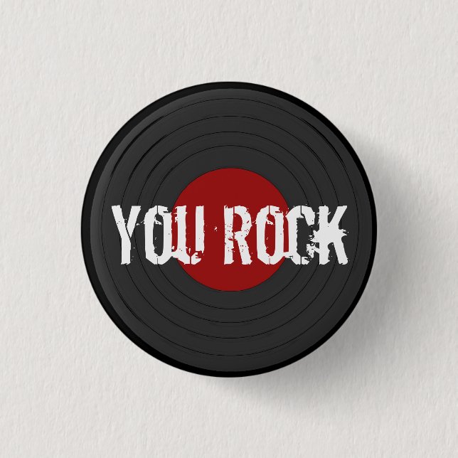 Rock N Roll 3 Cm Round Badge (Front)