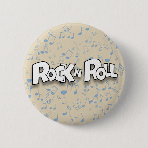 Rock N Roll 6 Cm Round Badge