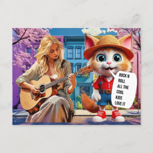 Rock n roll all the cool kids love it postcard