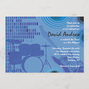 Rock n Roll Bar Bat Mitzvah Invitation