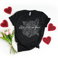 Rock n Roll Black Monochromatic Floral