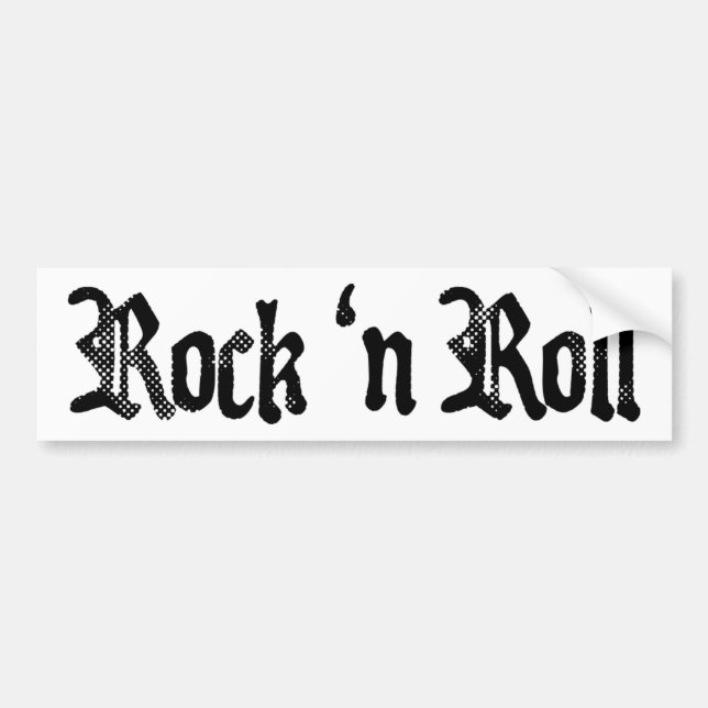 rock n roll bumper sticker (Front)