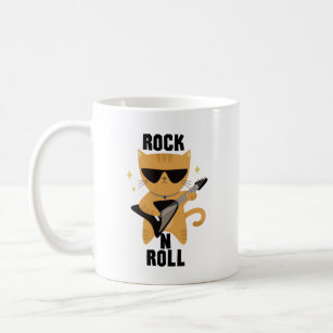 Rock N Roll cat Coffee Mug