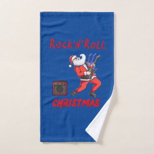 Rock-N-Roll Christmas Hand Towel