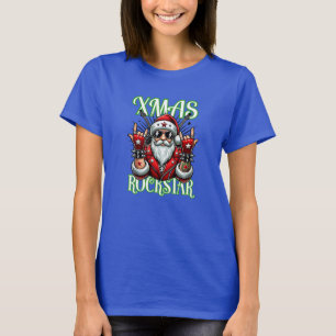 Rock n Roll Christmas Sweatshirt - Rocker Santa T-Shirt