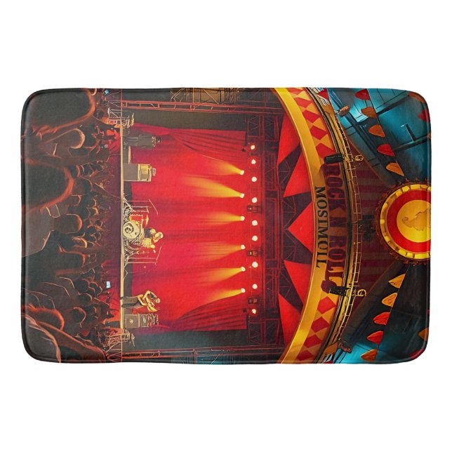 Rock n Roll Concert Stage Bath Mat (Front)