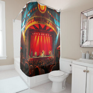 Rock n Roll Concert Stage Shower Curtain