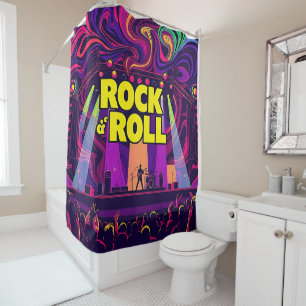 Rock n Roll Concert Stage Shower Curtain