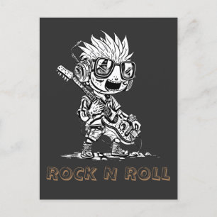 ROCK N ROLL - CREATIVE POSTCARD