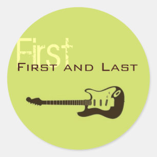 Rock N Roll Customisable Name Stickers