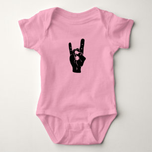 Rock n Roll Devil Horns Baby Bodysuit