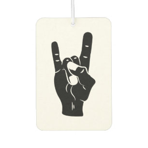 Rock n Roll Devil Horns Car Air Freshener
