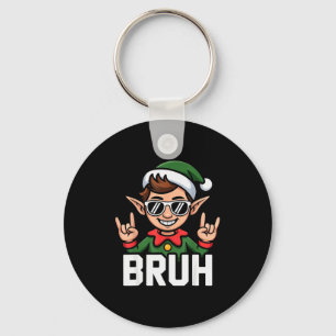 Rock N Roll Elf Bruh Funny Saying Meme Boys Men Ch Key Ring