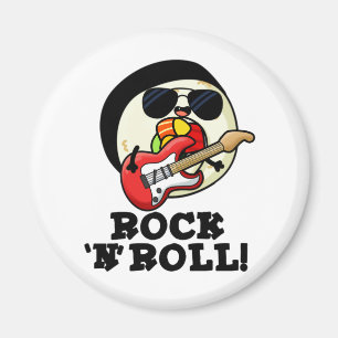Rock n Roll Funny Sushi Roll Pun Magnet