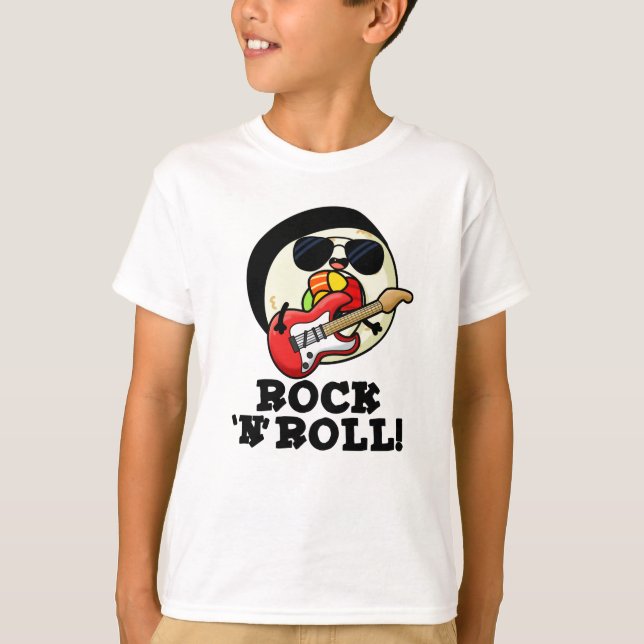 Rock n Roll Funny Sushi Roll Pun  T-Shirt (Front)