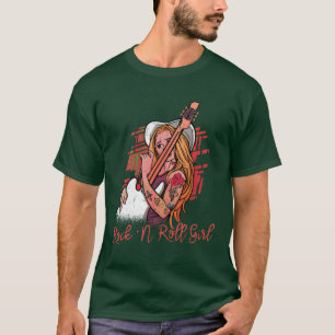 Rock n Roll Girl Music Guitar Rock Band funny T-Shirt