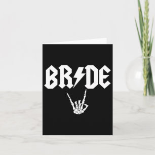 Rock N Roll Gothic Halloween Bachelorette Party Card