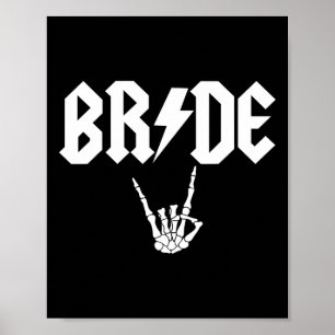 Rock N Roll Gothic Halloween Bachelorette Party Poster