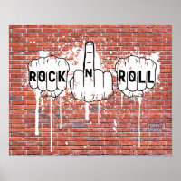 Rock-N-Roll Graffiti Poster | Zazzle