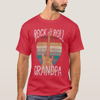 Rock n Roll Grandpa Vintage Guitar Player Music Lo T-Shirt