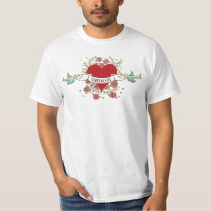 Rock 'n' Roll Groom T-shirt (Roses)