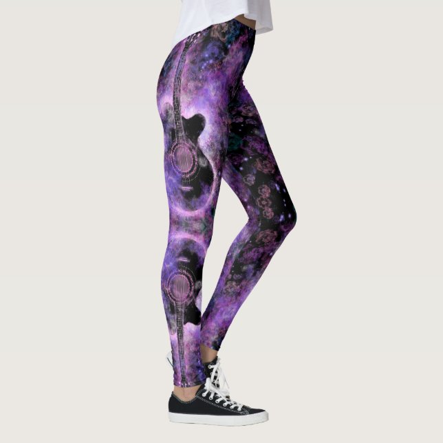 Rock N Roll Guitar Leggings - Rock Music (Right)