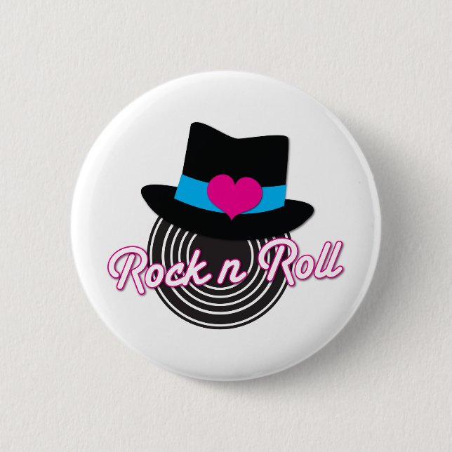 Rock n Roll hat 6 Cm Round Badge (Front)
