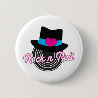 Rock n Roll hat 6 Cm Round Badge