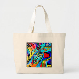 Rock n Roll Large Tote Bag