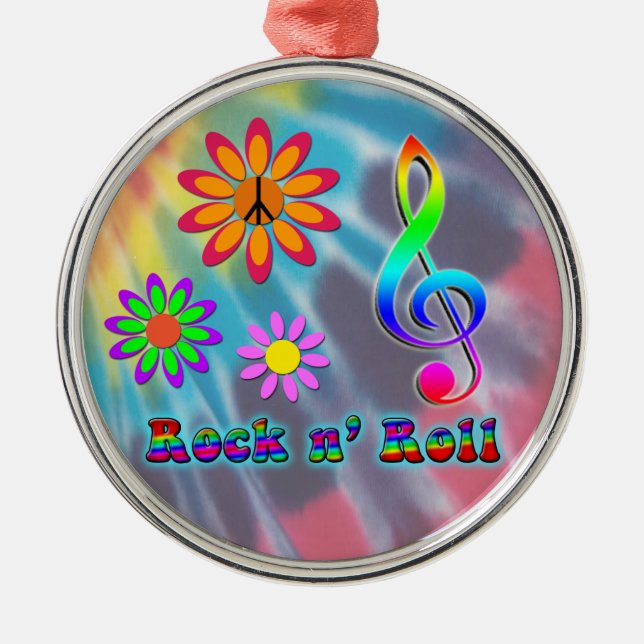 Rock n' Roll Metal Tree Decoration (Front)