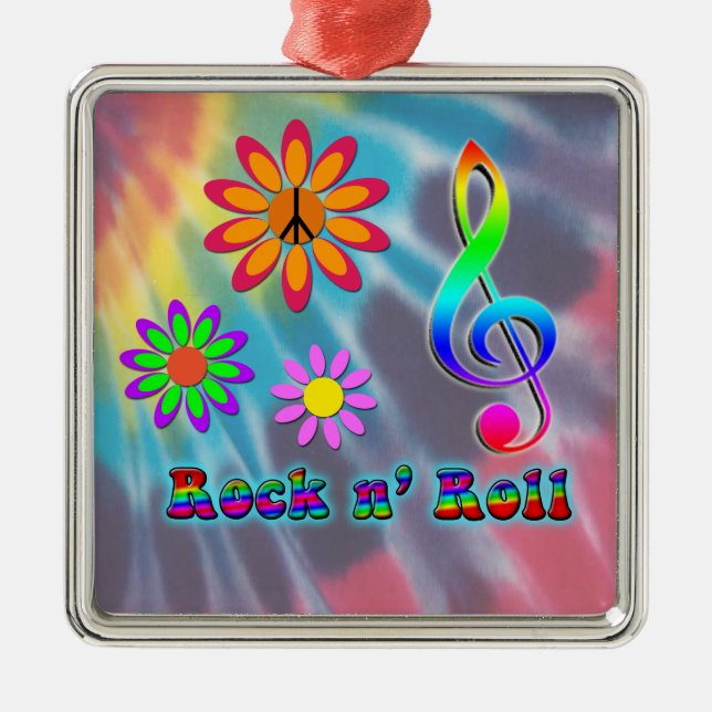 Rock n' Roll Metal Tree Decoration (Front)