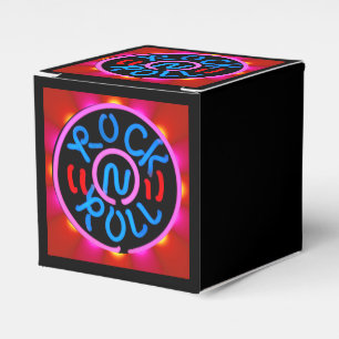 Rock n Roll Music Neon Sign Look Gift/Favour Box