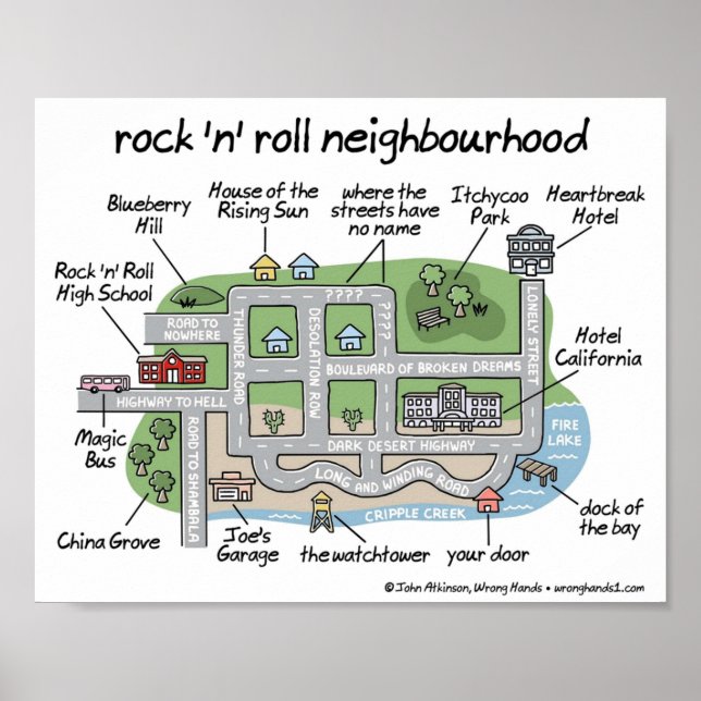 rock n roll neighbourhood poster (Front)