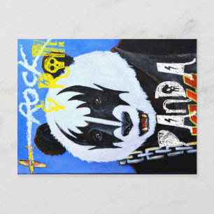 Rock n Roll Panda Postcard