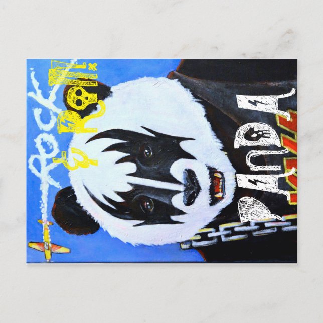 Rock n Roll Panda Postcard (Front)