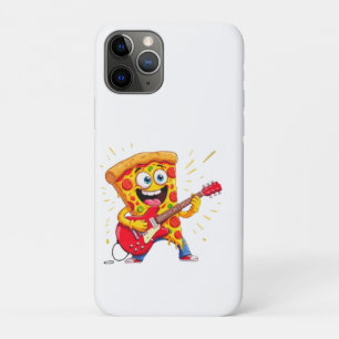 **Rock ’n’ Roll Pizza – Funny Guitar-Playing Slice iPhone 11 Pro Case