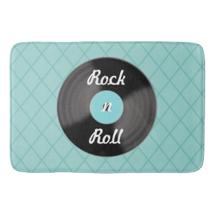 Rock n Roll Record Bath Mat Rug