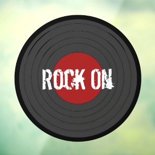Rock N Roll Record Customisable Window Cling