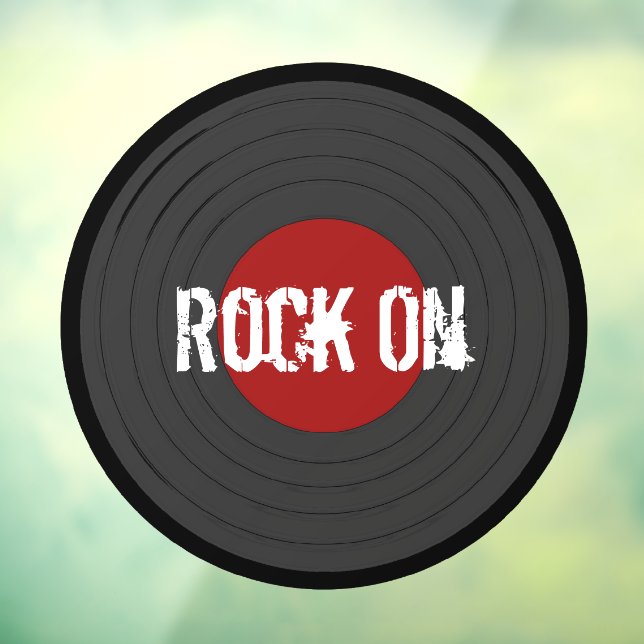 Rock N Roll Record Customisable Window Cling (Sheet 3)