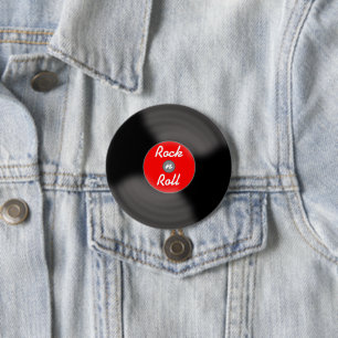 Rock N Roll Record Retro Pin