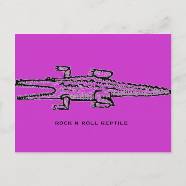 rock n roll reptile postcard (Front)