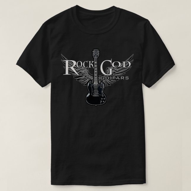 ROCK N ROLL ROCK GOD GUITARS MUSIC1  T-Shirt (Design Front)