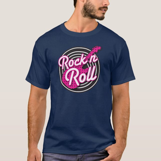 Rock N Roll rockabilly record design T-Shirt (Front)