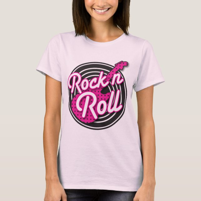 Rock N Roll rockabilly record design T-Shirt (Front)