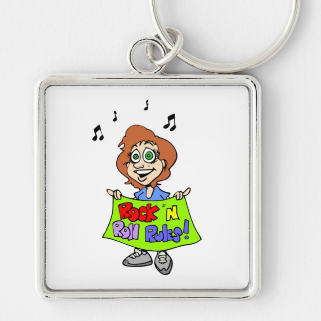ROCK 'N ROLL RULES KEY RING (Front)
