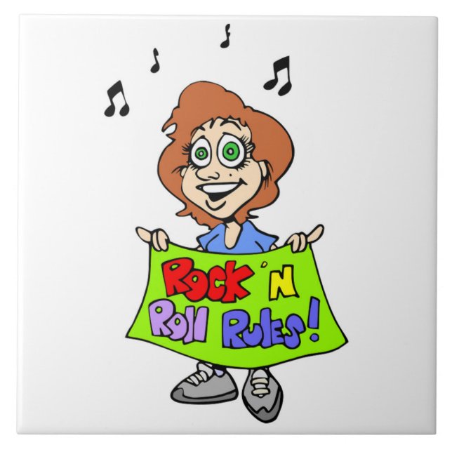ROCK 'N ROLL RULES TILE (Front)