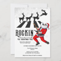 Rock N Roll Santa Reindeer Rockin' Christmas Party