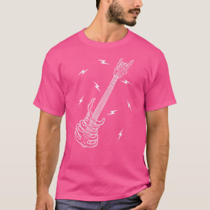 Rock N Roll Skeleton Guitar Music Halloween T-Shirt