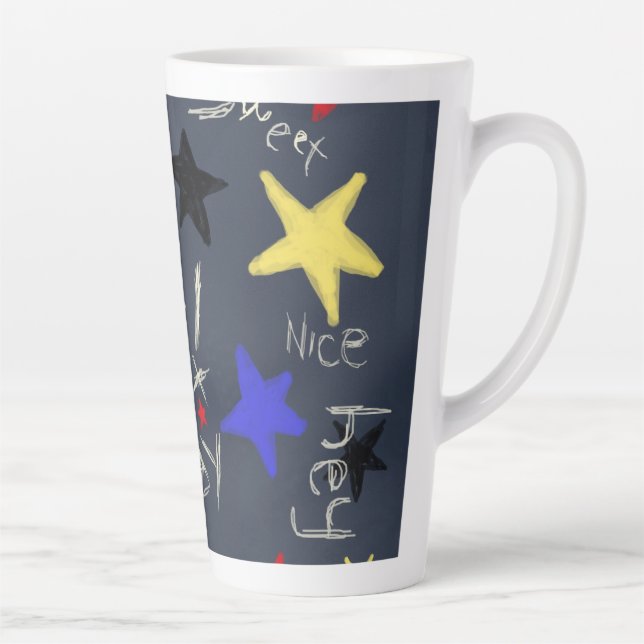 Rock-N-Roll Skull Latte Mug 2 of 2 (Right)