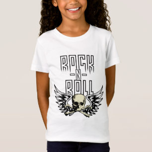 Rock n Roll Skull With Wings T-Shirt